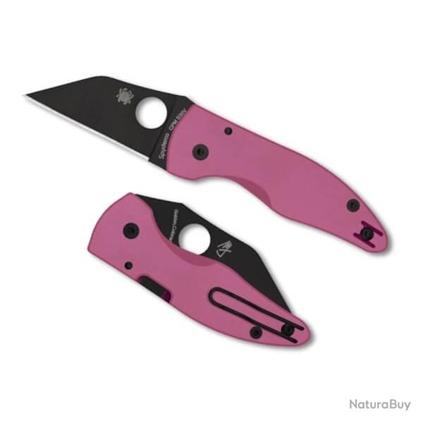 Couteau pliant Spyderco "MICROJIMBO" G10 rose C264GPNBKP en dition limite