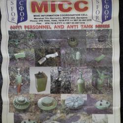 Lot d'Affiches de Mises en Garde Mines et Engins Dangereux KFOR-SFOR