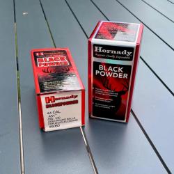 BALLES RONDES HORNADY BLACKPOWER 44 CAL .451"