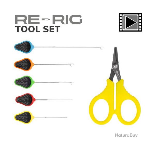 Outils Avid Carp Re-Rig Tool Set (Set de 6 pices)