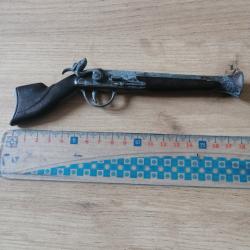 Ancienne petite carabine en jouet de 18cm système pour amorce