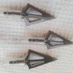 3 Lames de chasse G5 Montec 100 gr