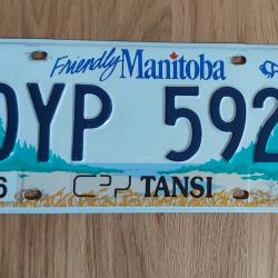PLAQUE D' IMMATRICULATION D' ORIGINE DES CRIS et OJIBWES DU MANITOBA