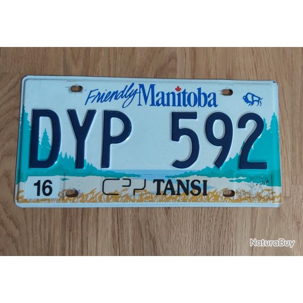 PLAQUE D' IMMATRICULATION D' ORIGINE DES CRIS et OJIBWES DU MANITOBA