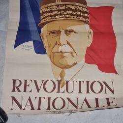Affiche originale MARÉCHAL PÉTAIN 1940 Révolution Nationale WW2