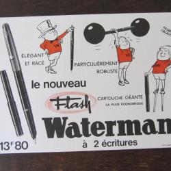 Buvard publicitaire Waterman Flash 1964