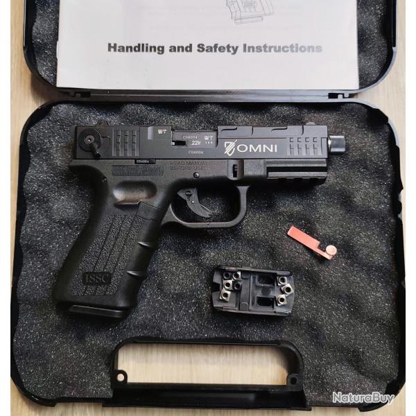 Pistolet semi-automatique ISSC M22 OMNI - Calibre 22 LR - Mallette (Occasion, tir 100 cartouches)