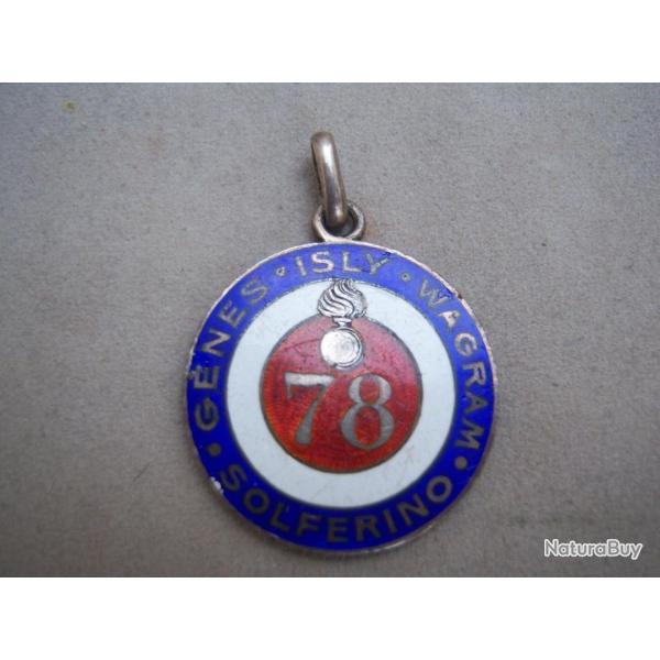 TRES RARE Mdaille 78 e rgiment d'infanterie WW1 Military medal 1914 : 1918 poilu