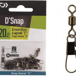 EMERILLONS A AGRAFE  SNAP SWIVEL C N°6