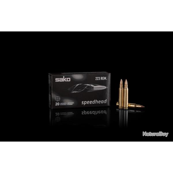 Cartouches Sako Speedhead FMJ  Cal.222 Rem Range - Bote de 50 - Par 3