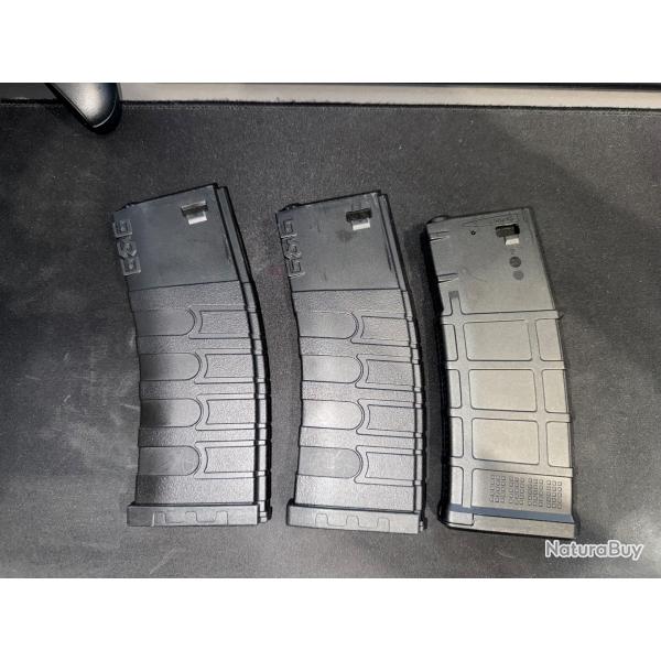 Lot de 3 chargeurs airsoft