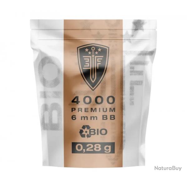 Munition Airsoft Elite Force Billes Bio blanches CAL.6mm X4000 0,28g