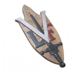 Blason de la LVF ( Fabrication Artisanale-Hauteur 27 cm ) Hauteur : 27 cm  avec accroche au dos
