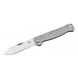 Boker Couteau Atlas Backlock Droppoint - Lame 71mm - Manche Acier - Clip