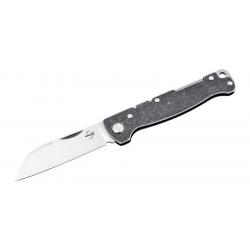 Boker Couteau Atlas Backlock Sheepfoot - Lame 68mm - Manche Acier - Clip