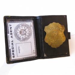 Plaque police Rail Road PRR avec cuir ref bo 104