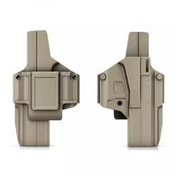 Holster Rigide Morf X3 Glock 17 Ambidextre Tan