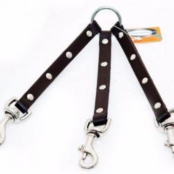 Coupleur pour chiens ASTRO Triple couleur Marron