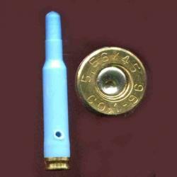 .223 REMde tir réduit espagnol - balle et corps en plastique bleu - marquage : 5.56 x 45  CO 1-96