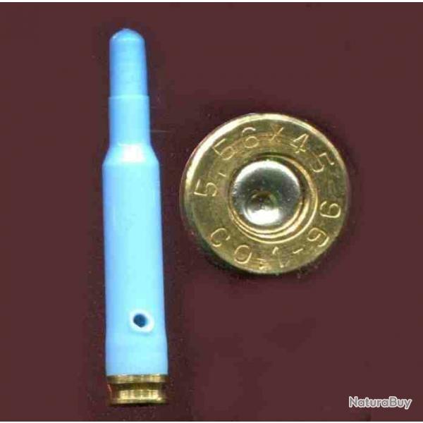 .223 REMde tir rduit espagnol - balle et corps en plastique bleu - marquage : 5.56 x 45  CO 1-96