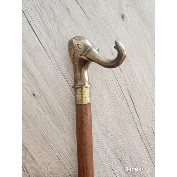 Canne pe & casse tte lphant XIX-dbut XX me