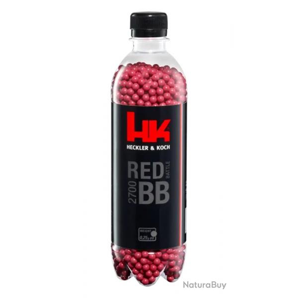 Munition airsoft Heckler & Koch Billes rouges CAL.6mm X2700 0,25g