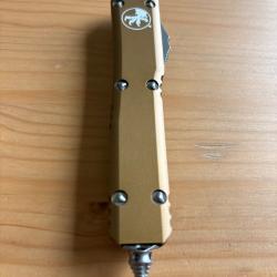 Microtech Ultratech D/E (double edge) STONEWASH STANDARD.  TAN