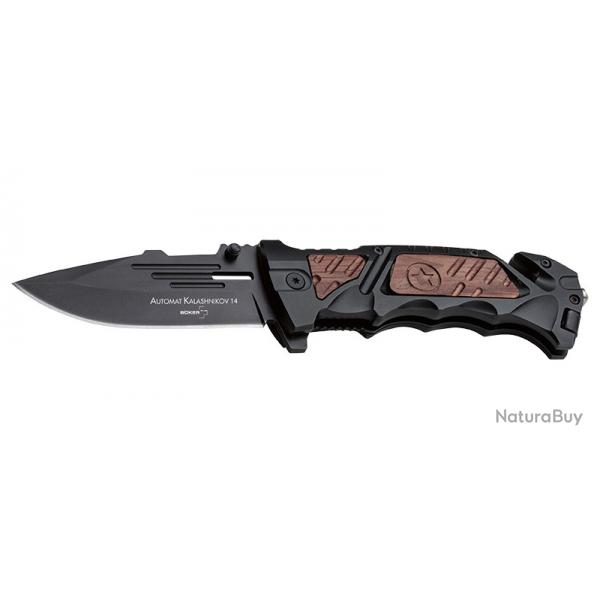 Boker Couteau AK-14 - Lame 93mm - Manche Aluminium - Etui de type Cordura