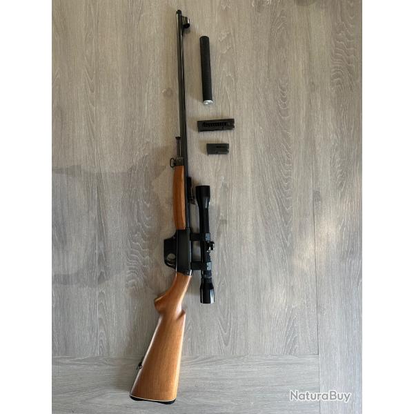 Carabine Unique 22lr X51 Bis semi auto 5 et 10 coups + lunette unique + rducteur de bruit