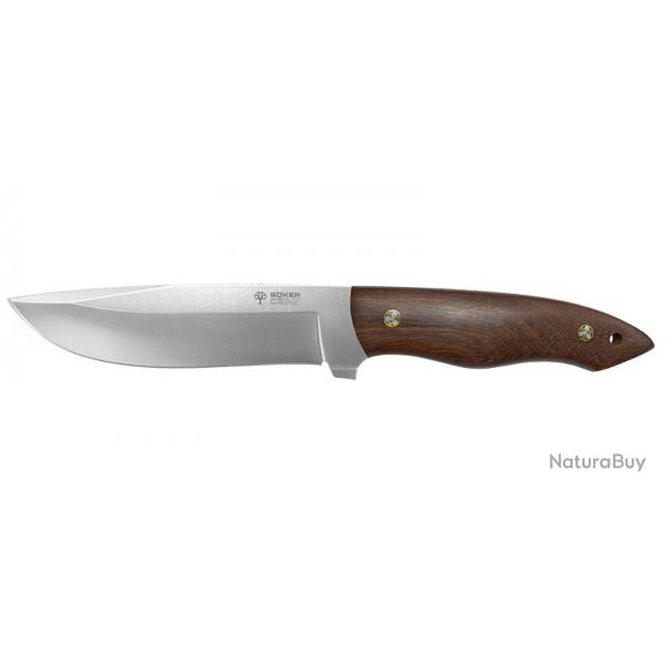 Boker Couteau Venador - Lame 140mm - Manche Guayacan - Etui Cuir