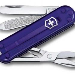 0.6223.T29G Couteau suisse Victorinox Classic SD translucide manche 58 mm Persian Indigo