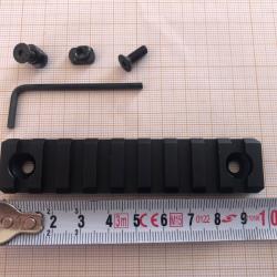 Rail picatinny: mlok 9 emplacements, aluminium