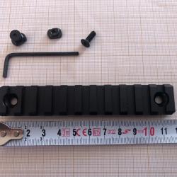 Rail picatinny: mlok 11 emplacements, aluminium
