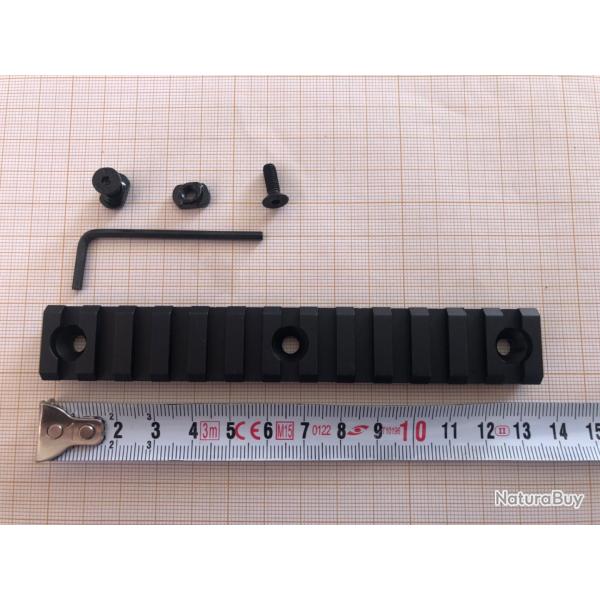 Rail picatinny: mlok 13 emplacements, aluminium
