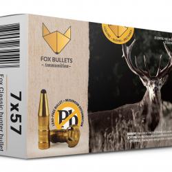 Boites de 20 cartouches Fox Bullets Fox classic Hunter cal.7X57 130gr