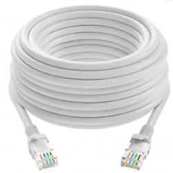 Câble Réseau Ethernet RJ45 CAT6 Gigabit - 30 mètres - Blanc Haute Qualité