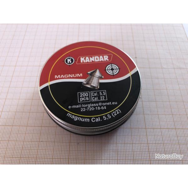 Munitions: plombs 5.5,Kandar magnum