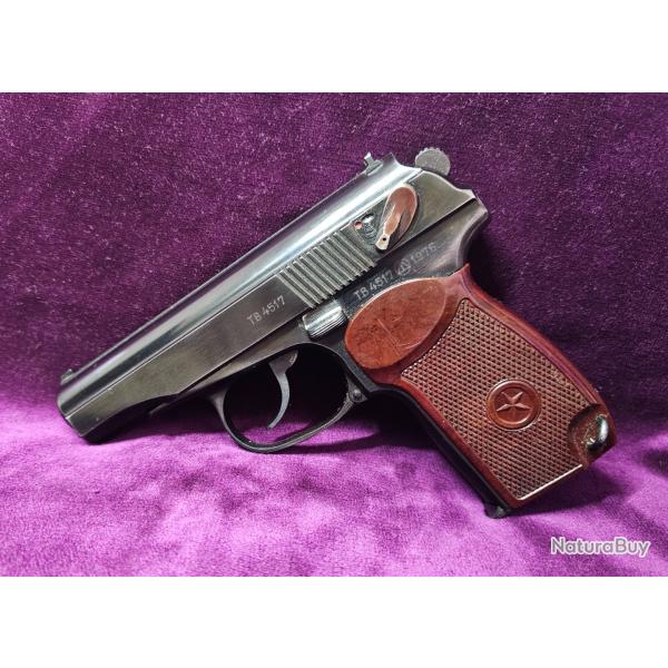 Pistolet Makarov, Izhevsk, calibre  9x18mak, 1976, URSS, Catgorie B