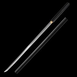 Baton épée lame tranchante forgée main - noir