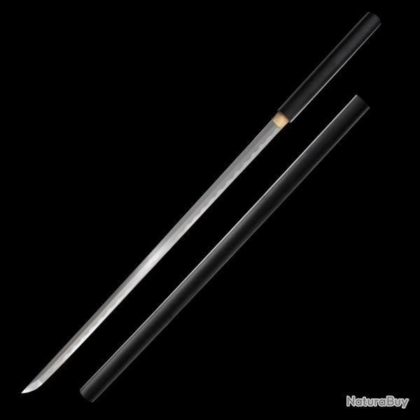 Baton pe lame tranchante forge main - noir