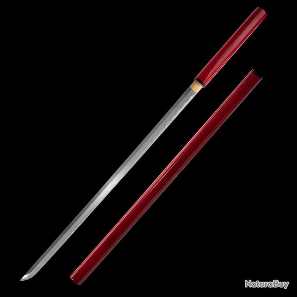 Baton pe lame tranchante forge main - rouge sombre