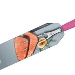 5.2103.15L5B rose Fourchette à découper 15 cm Victorinox swiss classic sur carte