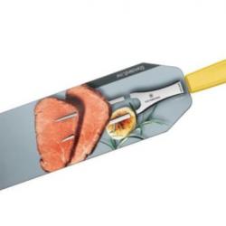 5.2103.15L8B jaune Fourchette à découper 15 cm Victorinox swiss classic sur carte