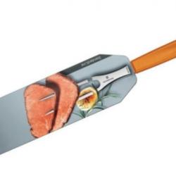 5.2103.15L9B orange Fourchette à découper 15 cm Victorinox swiss classic sur carte