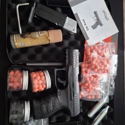 Très beau Pistolet de défense Walther PPQ M2 (T4E) + Mallette + CO2 + Billes. Parfait état