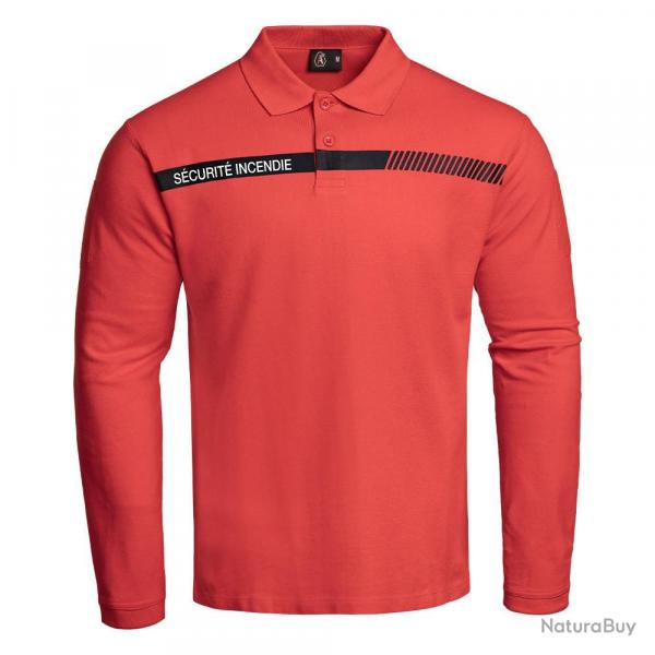 POLO SCURIT INCENDIE MANCHES LONGUES SCU ONE ROUGE