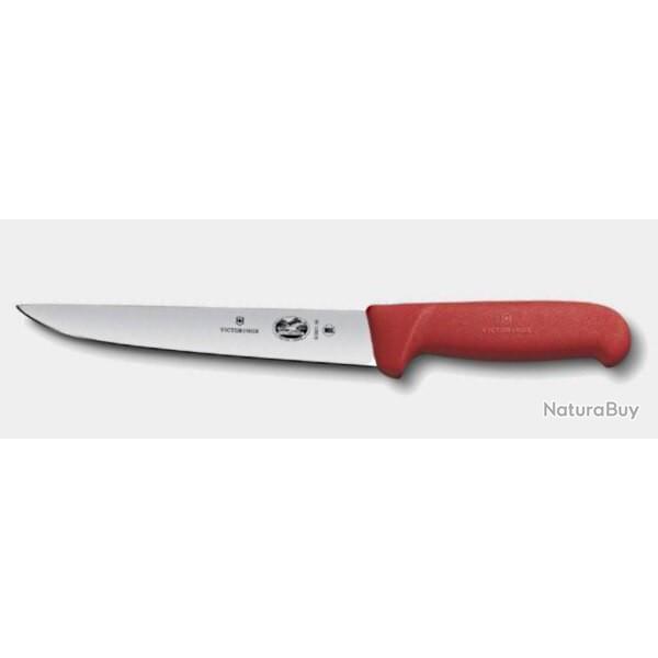 5.5501.22 Couteau  saigner Victorinox manche rouge 22 cm