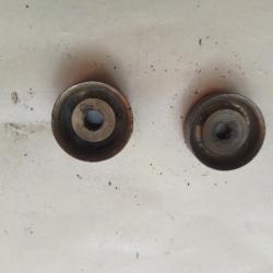 deux lisoirs en laiton cal 16 et cal 20 petit filetage