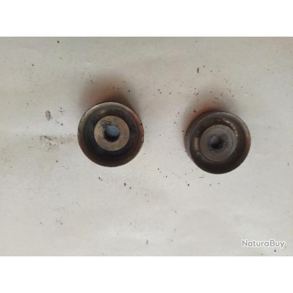 deux lisoirs en laiton cal 16 et cal 20 petit filetage