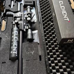 Carabine pcp impact m4 black sniper avec jumelle élément optics 4-16*44